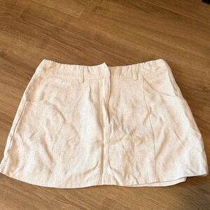 Peppermayo Cream Linen Skirt
